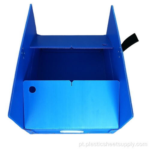 Caixas de armazenamento de plástico ondulado PP dobrável personalizadas